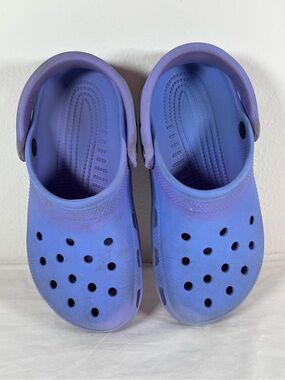 CROCS Kids Purple Slip-On Clogs with Heel Strap